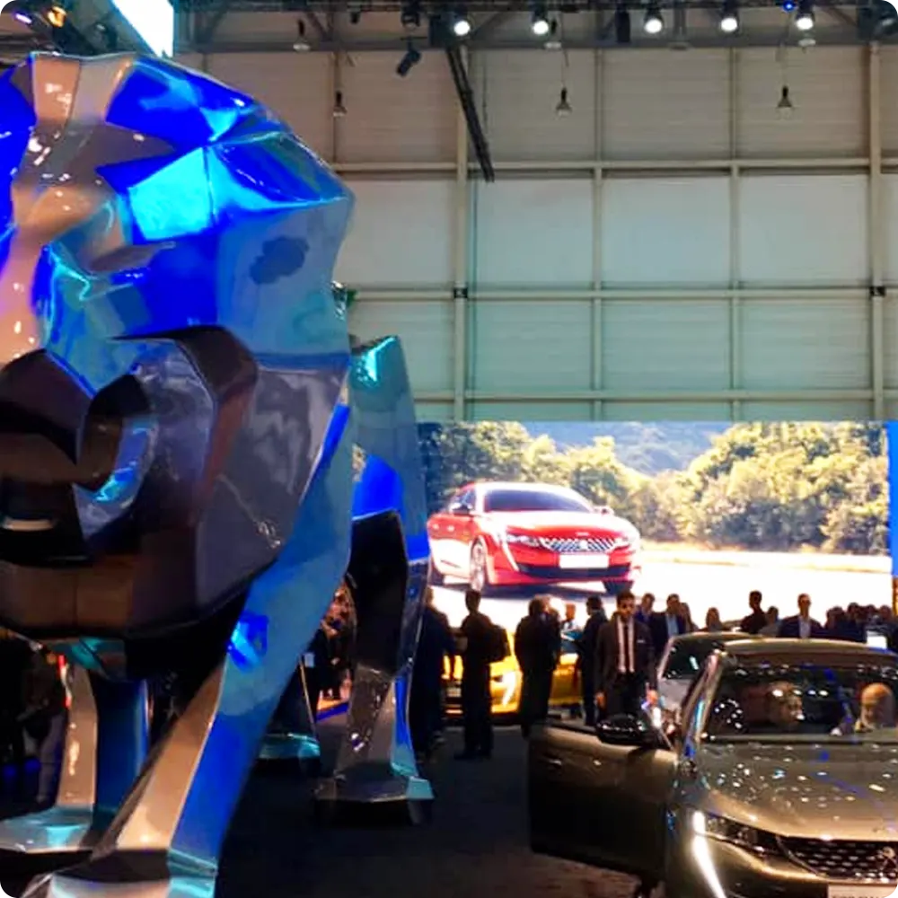 Mapping vidéo - salon de l’auto de Genève pour les marques Peugeot et Citroën